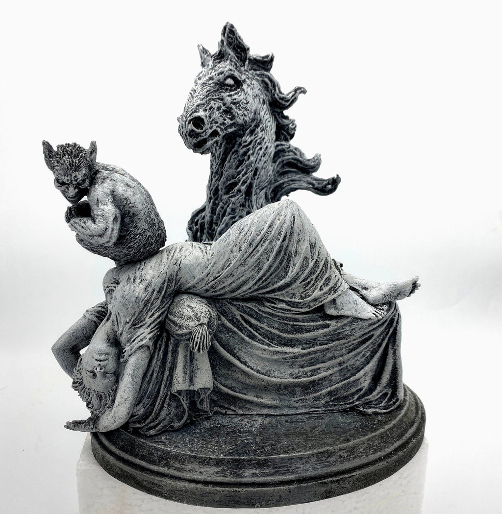 Statue of Henry Fuseli's "The Nightmare”,  Hand Painted Resin Sculpture | Victorian Gothic Figurine | Gothic Decor Dark Fantasy Gift
