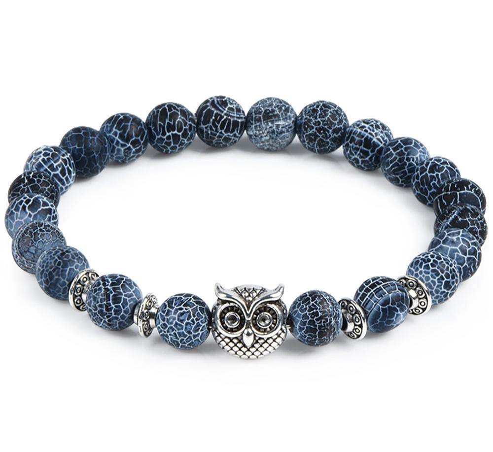 Modern Leopard Tiger Eye Lion Head Elegant Bracelet Owl Buddha Bead Luxury Bracelets Bangles Skull Charm Natural Stone Bracelet Yoga Jewelry For Men And Women