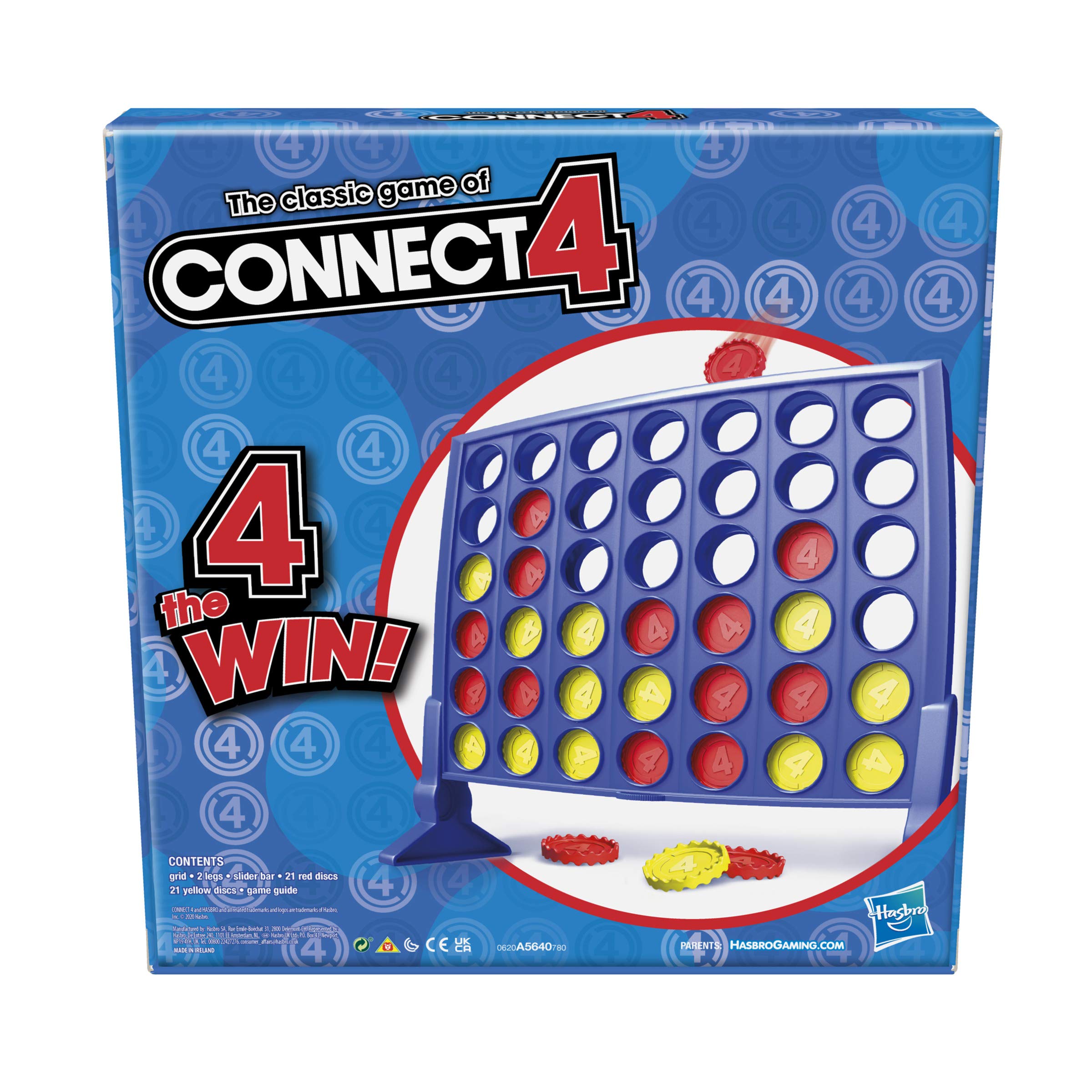 Hasbro Gaming Connect 4 Classic Grid,4 in a Row Game, Strategy Board Games