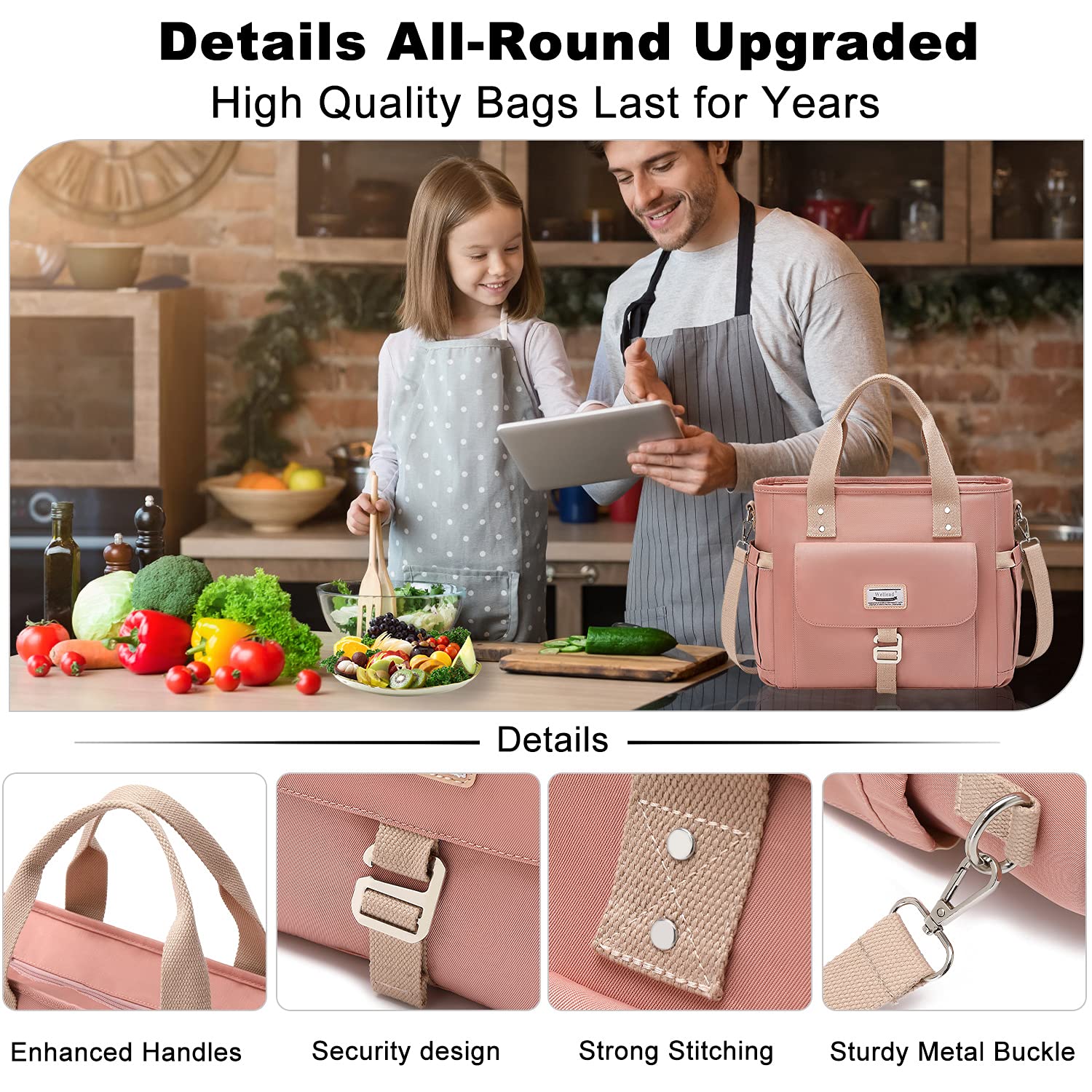 Weitars Lunch Bag for Women Work,Insulated Lunch Box Extra Large Lunch Tote Bag