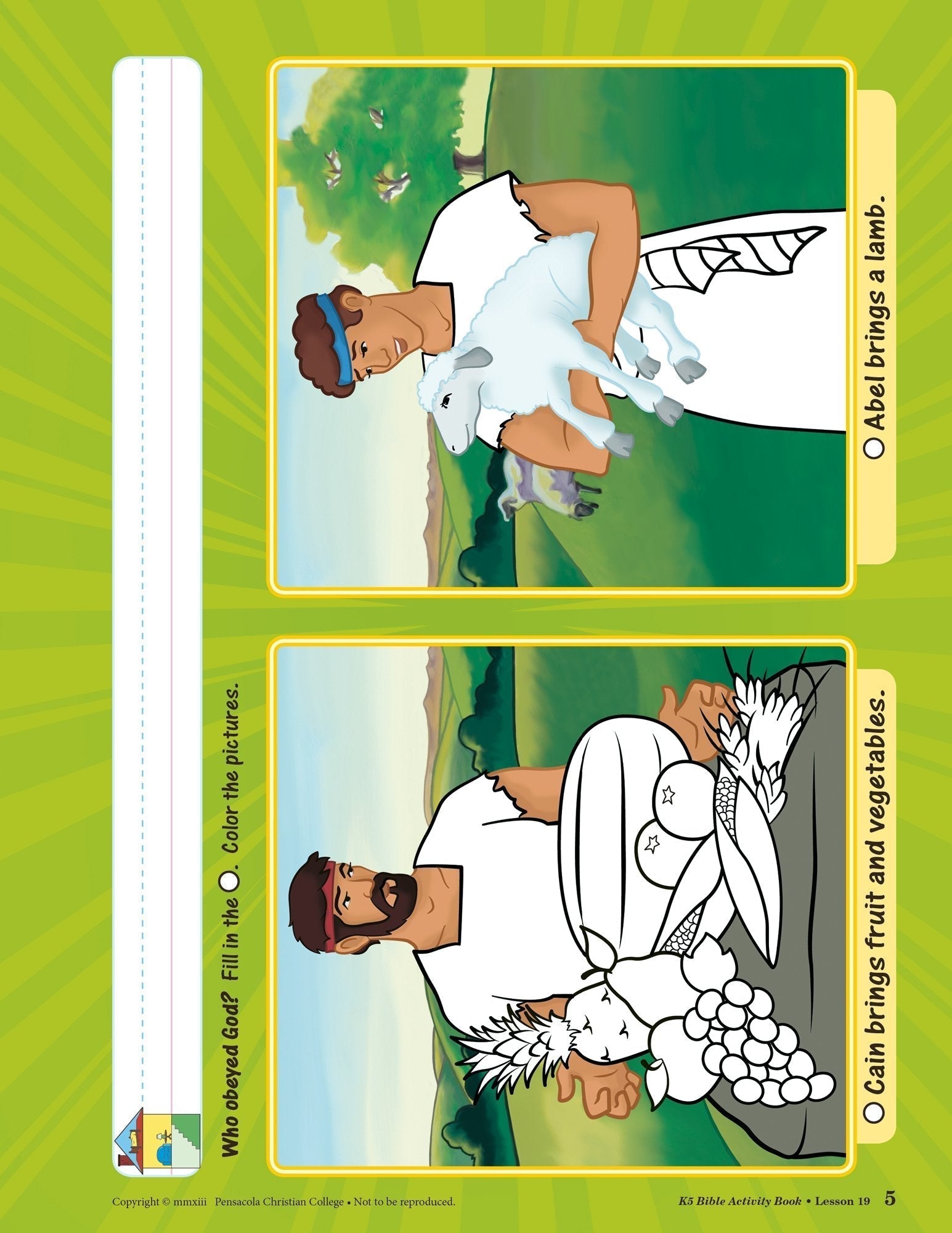 Abeka K5 Coloring and Activity Book with Religious Content