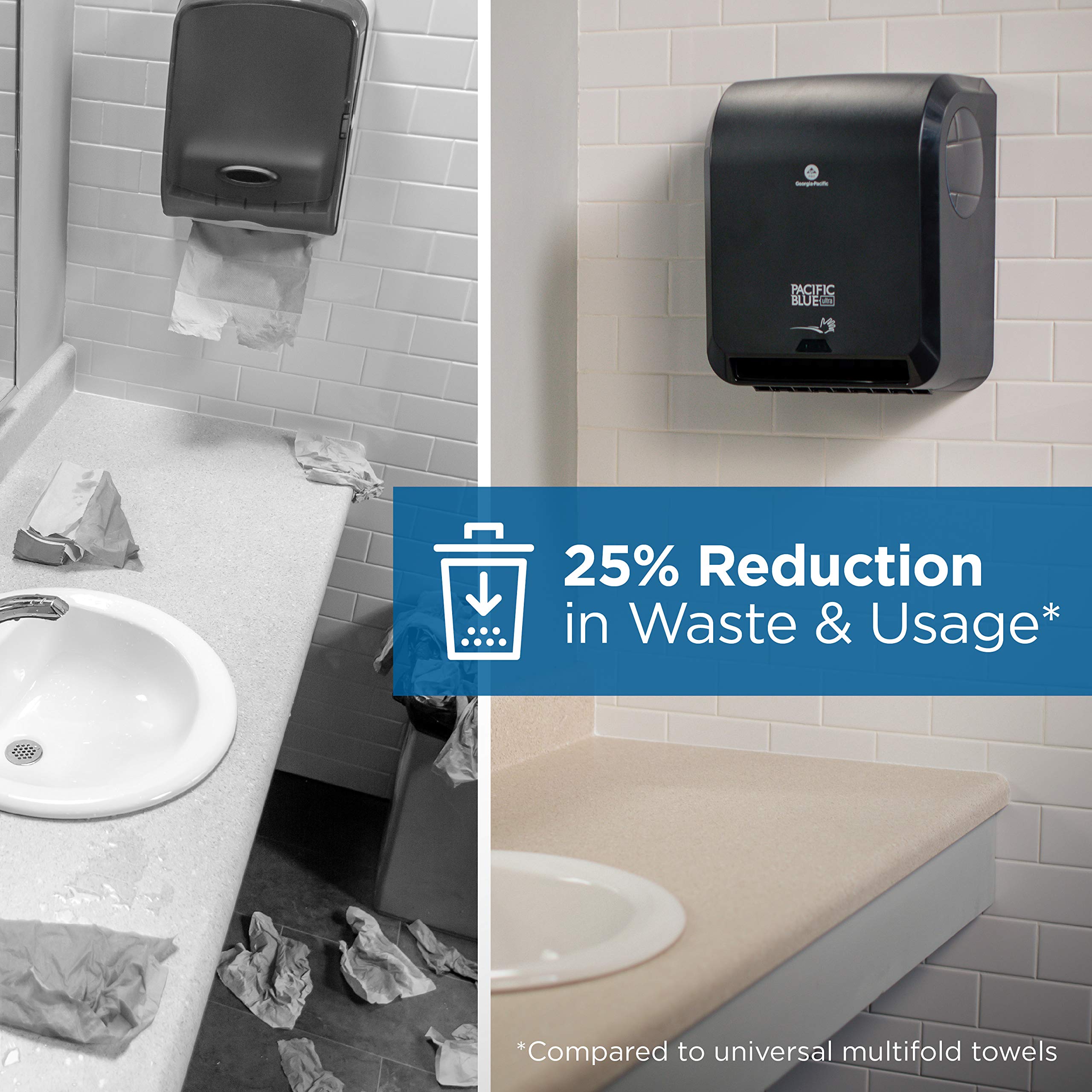 Pacific Blue Ultra 8" High-Capacity Automated Touchless Paper Towel Dispenser