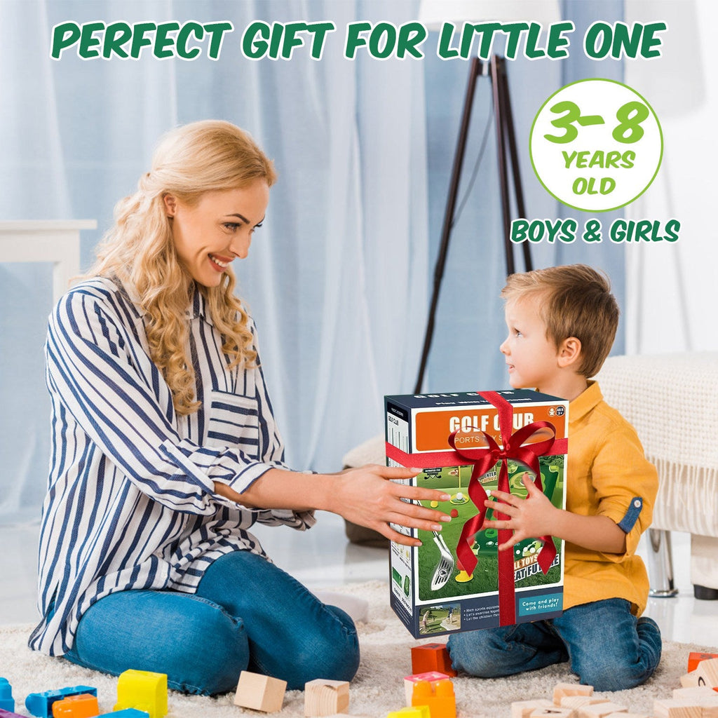 Toddler Golf Club Toy Set For Boys Girls Aged 3-8Years Old With Retractable Golf Clubs Indoor Outdoor Educational Kids Toys Golf Sport Birthday Christ