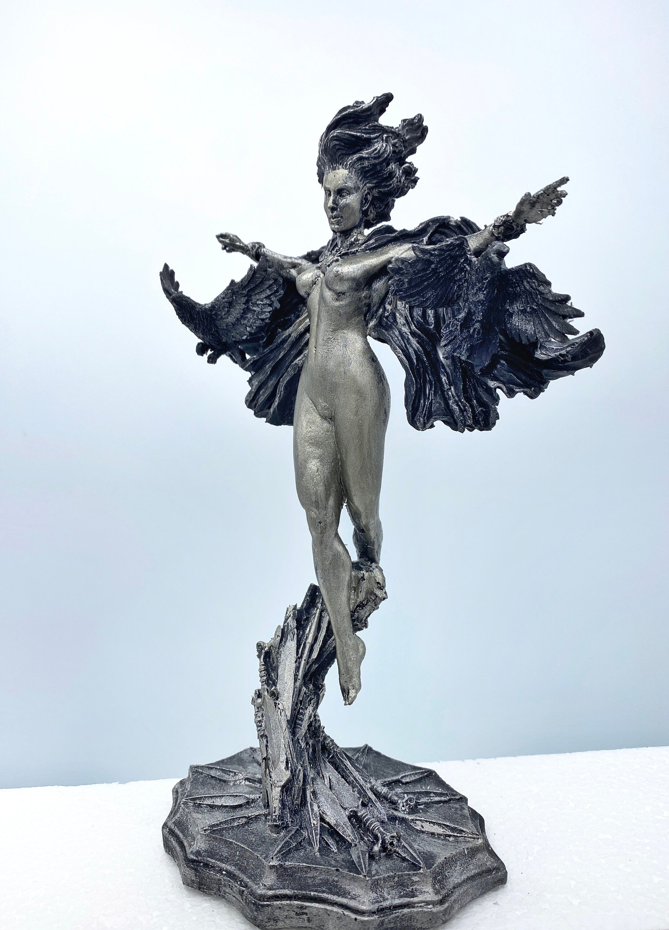 Morrigan the Celtic Goddess Statue | Mythological Deities Figurine | Myths and Legends Character | Mythic Altar Statue for Gothic Home Decor