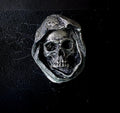 Santa Muerte/ Grim Reaper Magnet, Hand Painted Resin Sculpture | Mythic Fantasy Decor | Santa Muerte Magnet for Fantasy and Gothic Decor