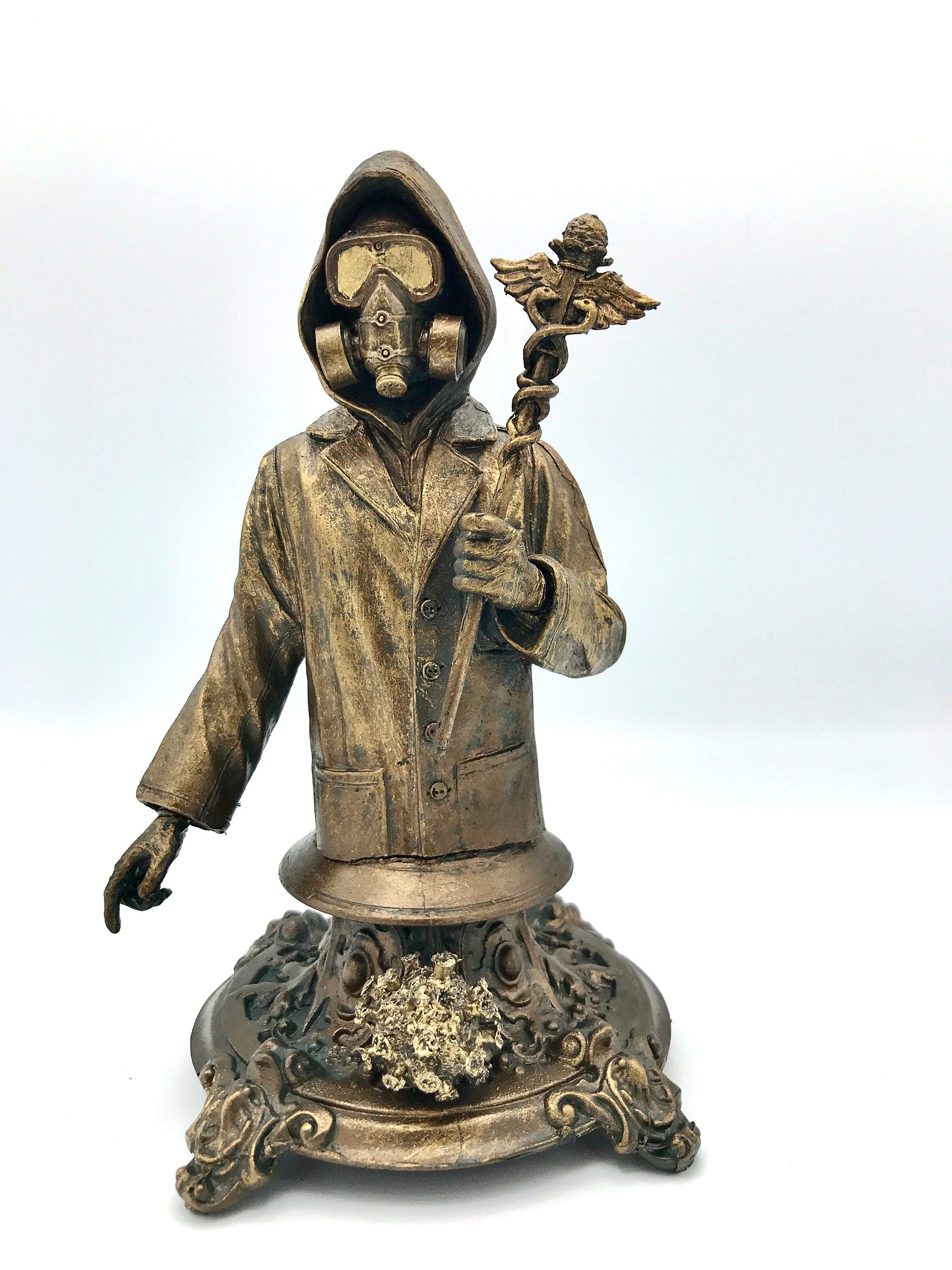 Healthcare Worker Bust, Bronze Finish,  Doctors Without Borders Charity