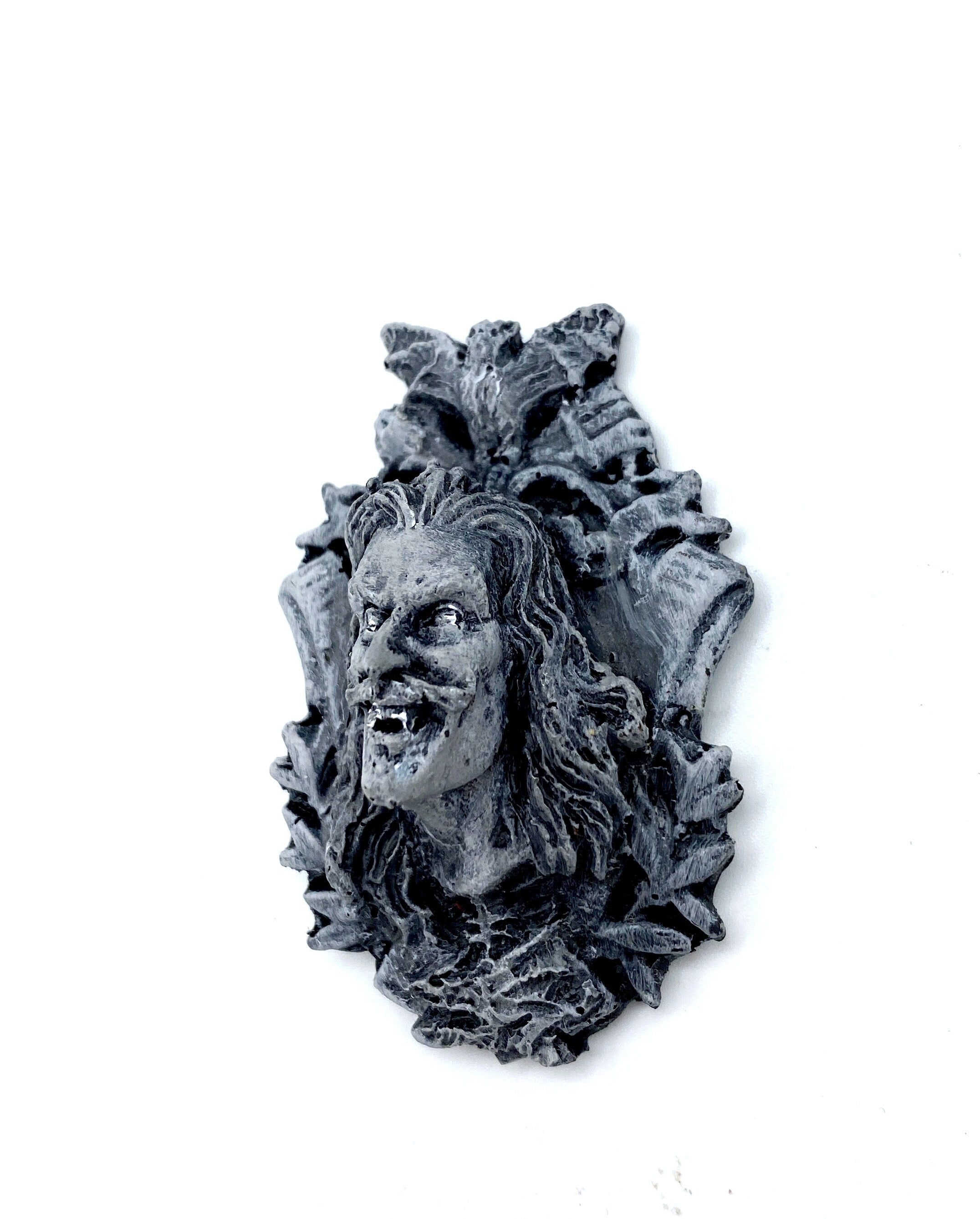 Dracula: Vlad the Impaler Magnet, Hand Painted Resin Sculpture | Gothic Fantasy Decor | Vampire Magnet for Fantasy and Gothic Decor