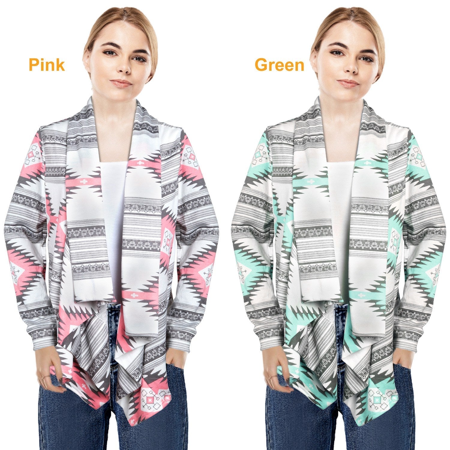 Women's Open Front Long Sleeve Cardigan – Lightweight & Breathable
