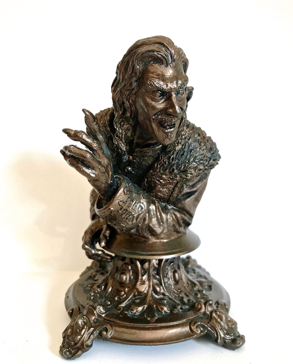 Dracula: Vlad the Impaler Bust | Legendary Vampire Figurine | Victorian Gothic Undead Creature | Dark Art Gift and Spooky Home Decor