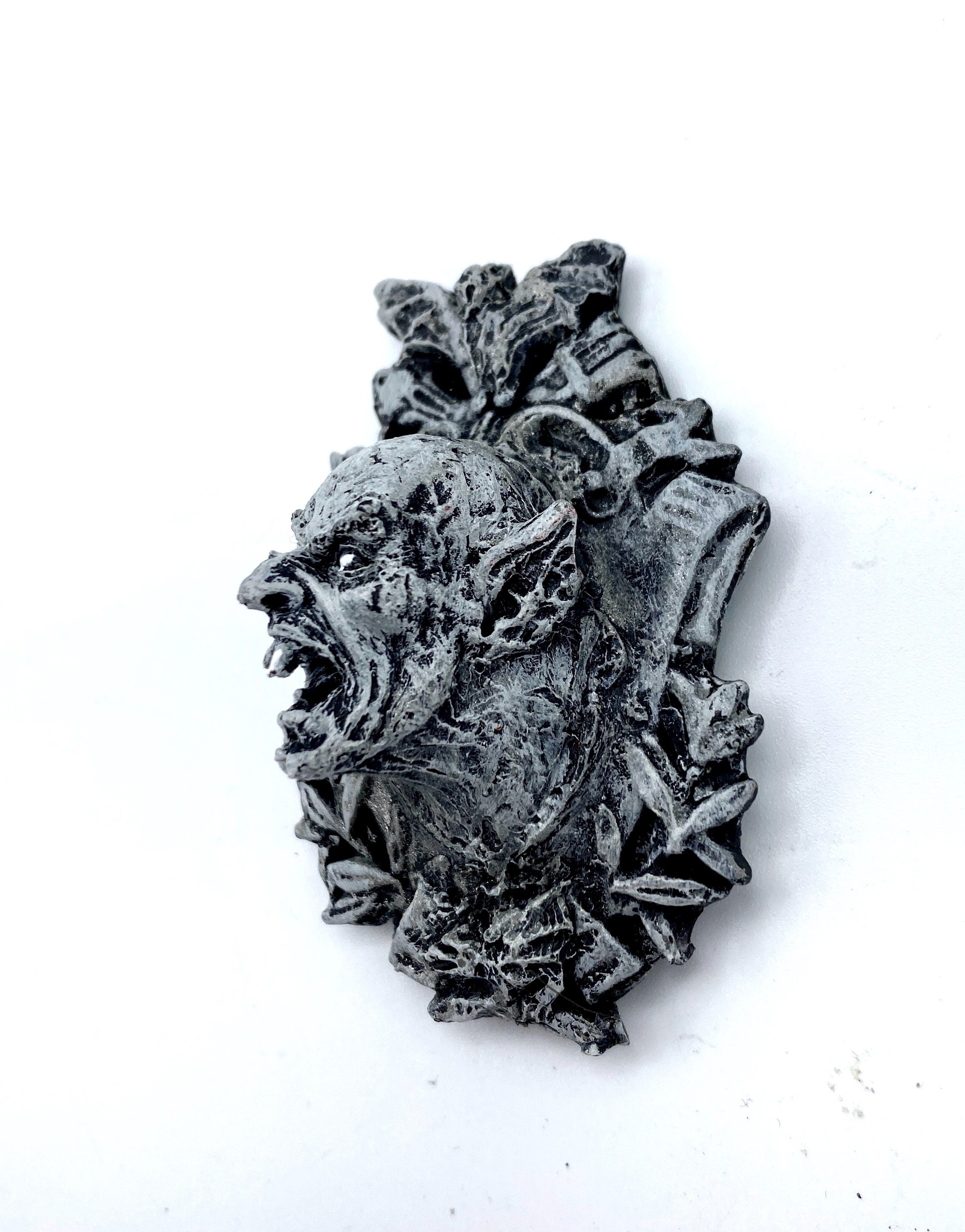 Dracula: Nosferatu Magnet, Hand Painted Resin Sculpture | Gothic Fantasy Decor | Vampire Magnet for Fantasy and Gothic Decor