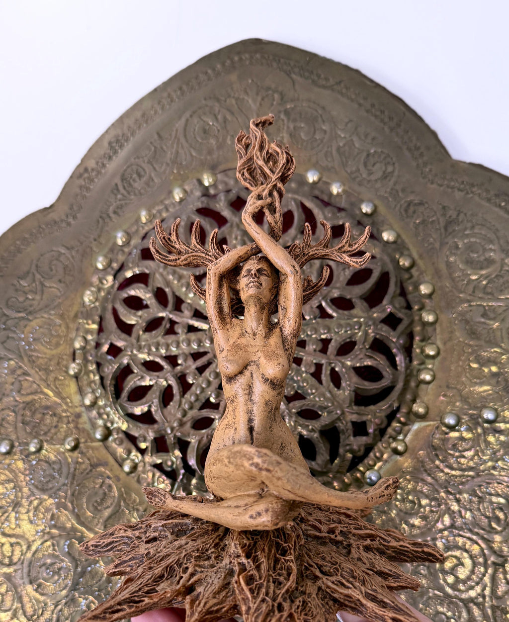 Prakrit Shakti: The Awakening Spirit Statue, Half Scale Resin|  Mythical Yoga Meditation Figurine | Goddess Altar Statue for Yoga Lovers