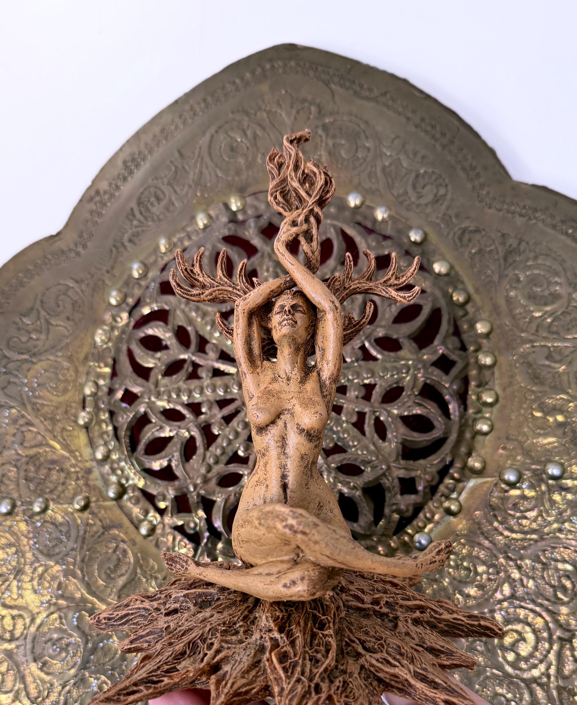 Prakrit Shakti: The Awakening Spirit Statue, Half Scale Resin|  Mythical Yoga Meditation Figurine | Goddess Altar Statue for Yoga Lovers