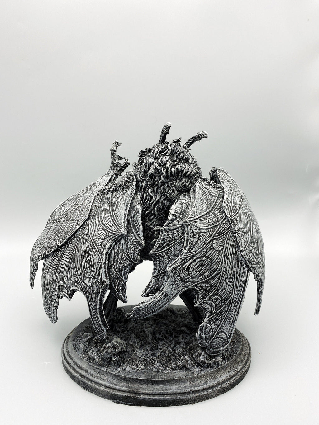Mothman Statue, Hand Painted Resin Sculpture | Cryptozoology Creature Figurine | Urban Legend Moth Man Monster Figurine, Horror Art Decor