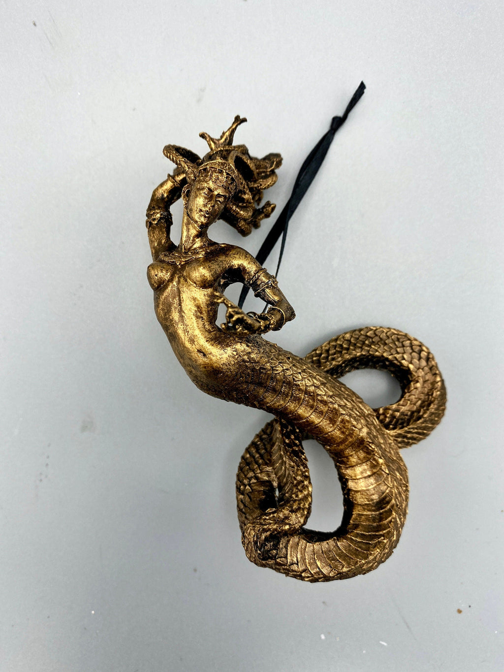 Medusa Ornament, Hand Painted Resin Sculpture |. Mythological Creature Figurine | Myths and Legends Character Ornament | Fantasy Art Gift