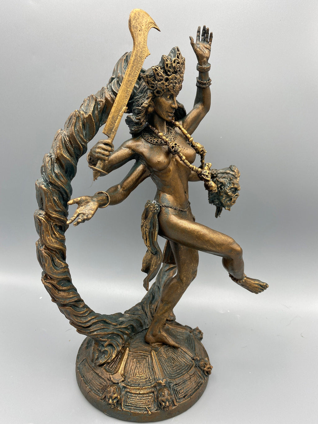 Kali Goddess Statue, Hand Painted Resin Sculpture |Mythological Figurine |Myths and Legends Hindu Statue |Mythic Altar Statue for Home Decor