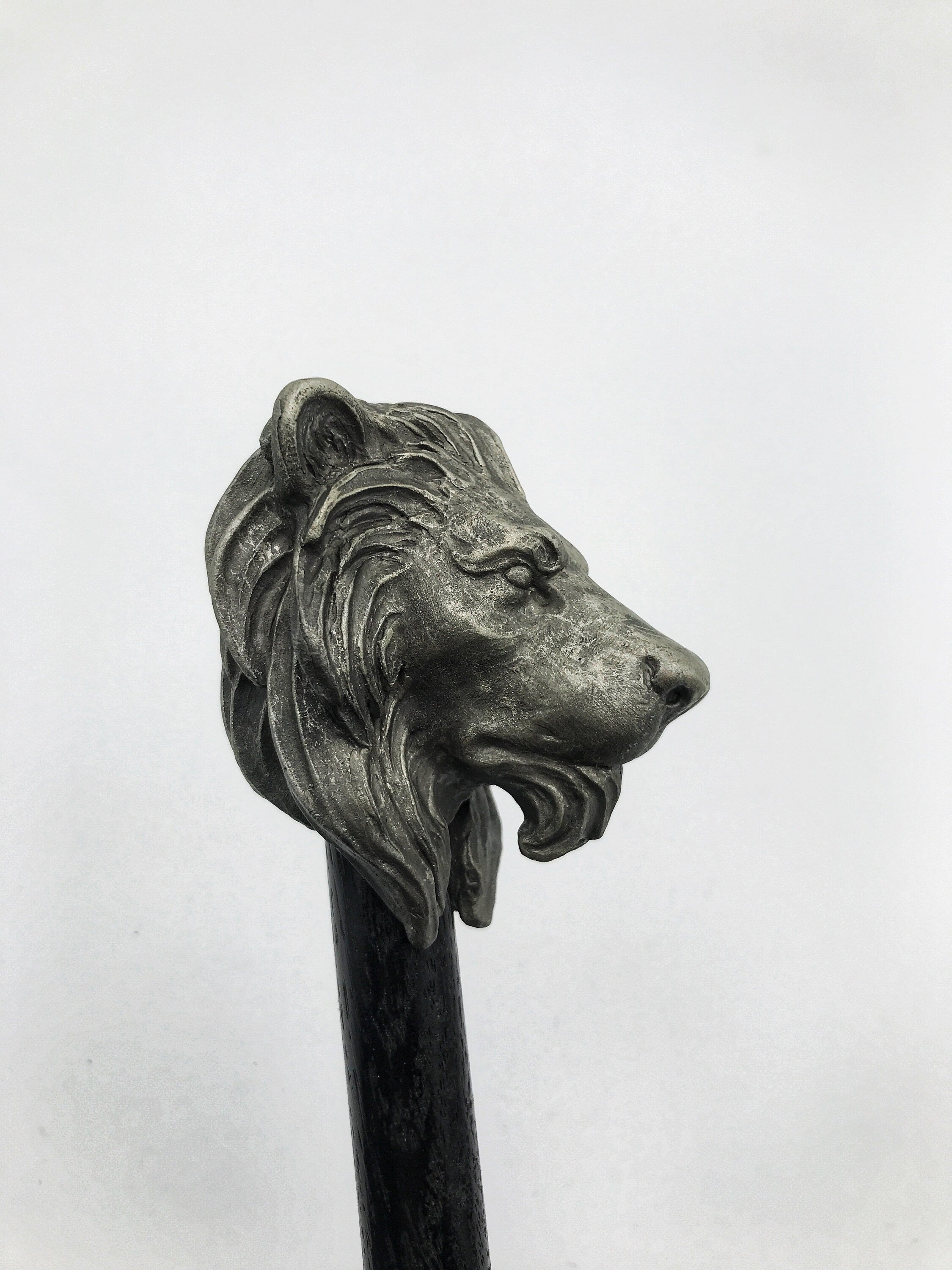 Lion Cane, Hand Sculpted Walking Stick | Medieval Gothic Cane | Fantasy Cosplay Lion Head Cane, Gothic Accessory