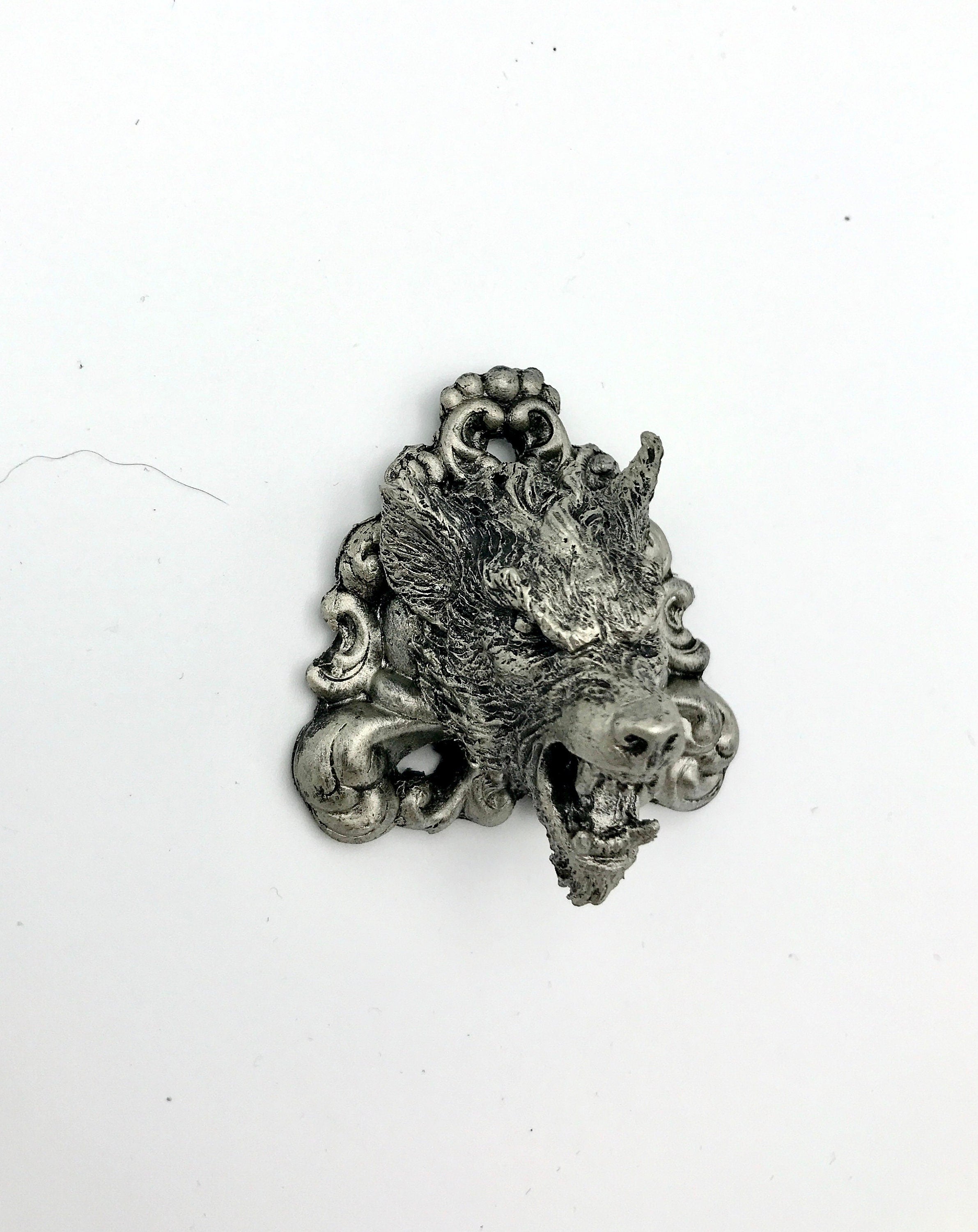 Werewolf Magnet, Hand Painted Resin Sculpture | Gothic Fantasy Decor | Werewolf Magnet for Fantasy and Gothic Decor