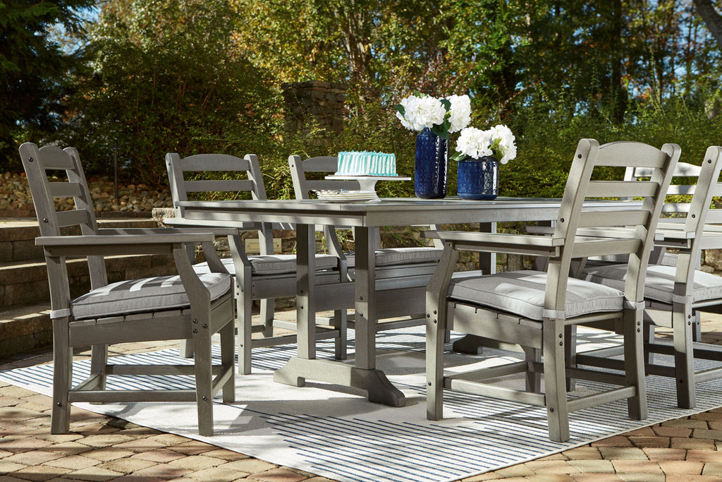 Visola - RECT Dining Table w/Umb OPT - Gray
