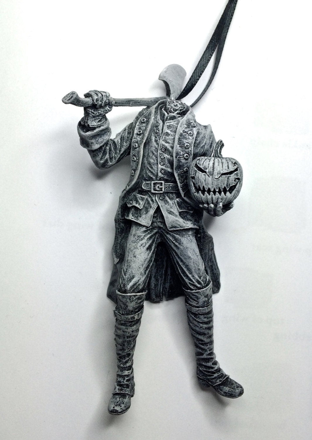 Headless Horseman Ornament, Hand Painted Resin Sculpture | Gothic Legend of Sleepy Hollow Figurine | Dark Art for Spooky Holiday Decor