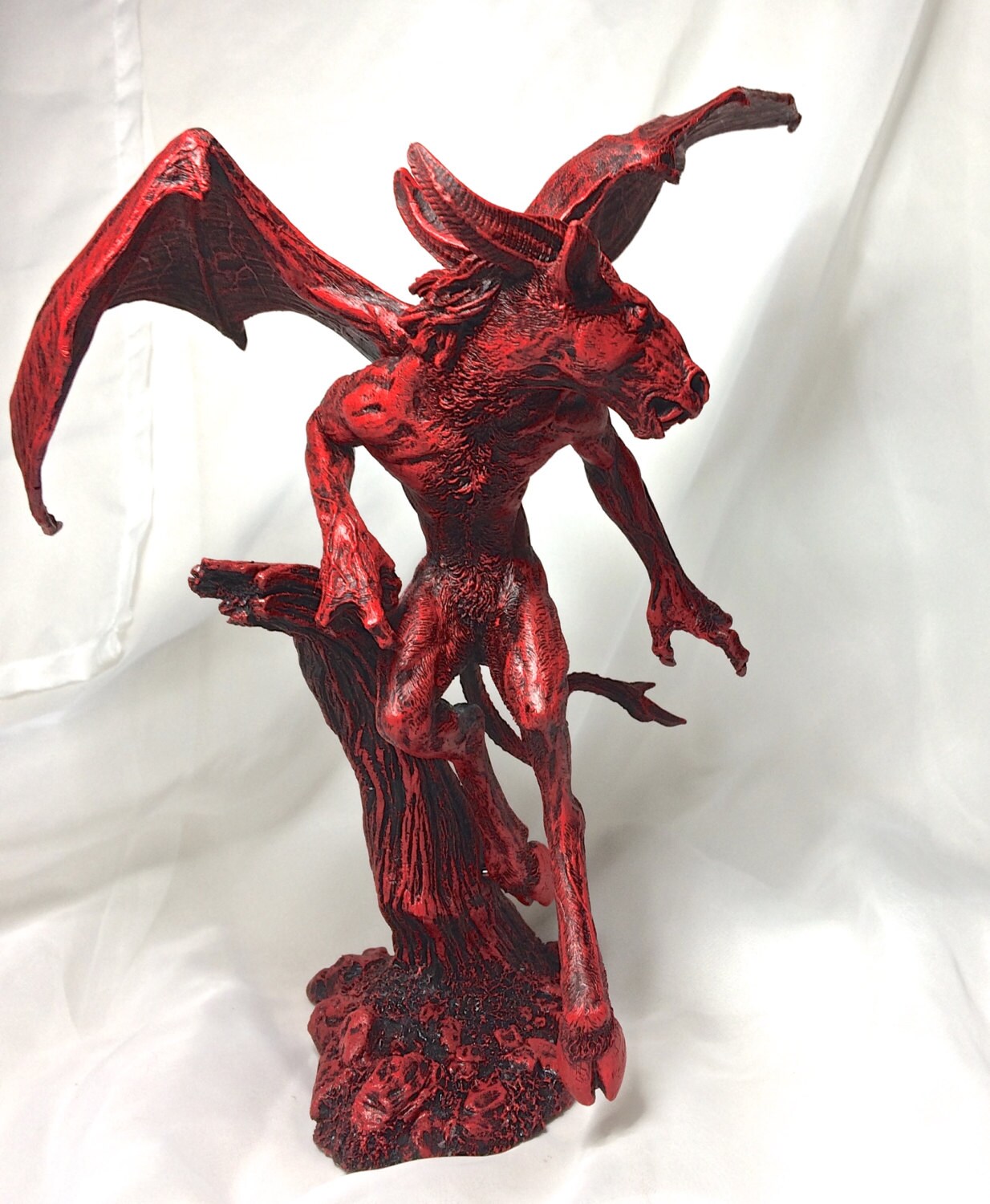 Jersey Devil Statue, Hand Painted Resin Sculpture | Cryptozoology Creature Figurine | Urban Legend Jersey Devil Monster, Gothic Art Decor