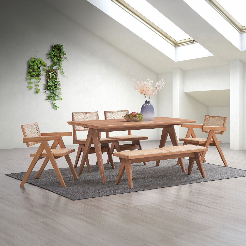 Velentina - Arm Chair (Set of 2) - Rattan & Natural