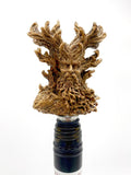 Cernunnos/ Green Man Winestopper, Hand Sculpted Resin, Mythic Fantasy Art Barware | Nature Bottle Stopper | Fantasy Wine and Barware Gift