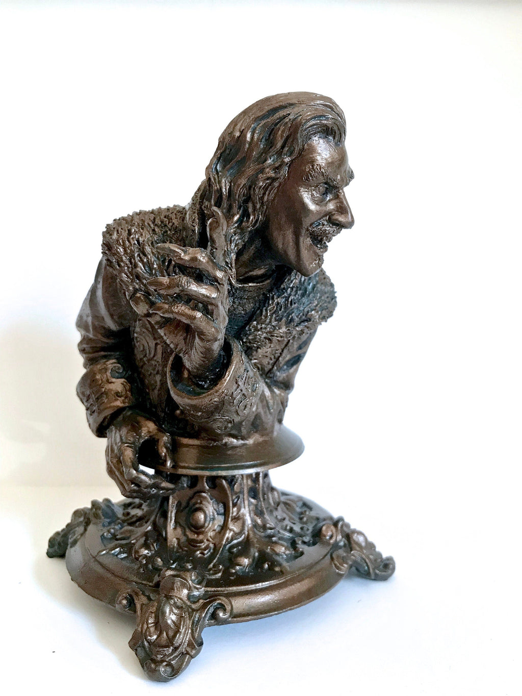 Dracula: Vlad the Impaler Bust | Legendary Vampire Figurine | Victorian Gothic Undead Creature | Dark Art Gift and Spooky Home Decor