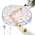 Cat Toys Ball Fast Rolling in Pouch Rechargeable Motion Activated Interactive Cat Toys for Indoor Cats Hide And Seek Mouse Catching Game