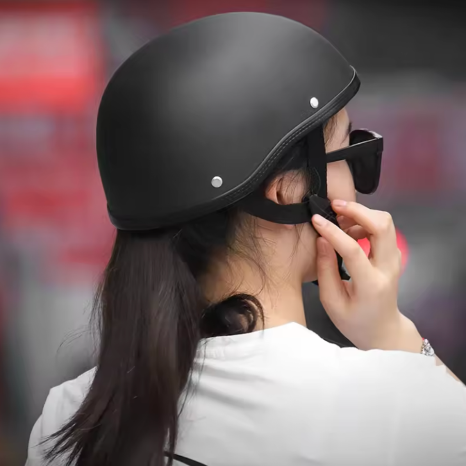 Vintage Motorcycle CruiserHalf Half Helmet