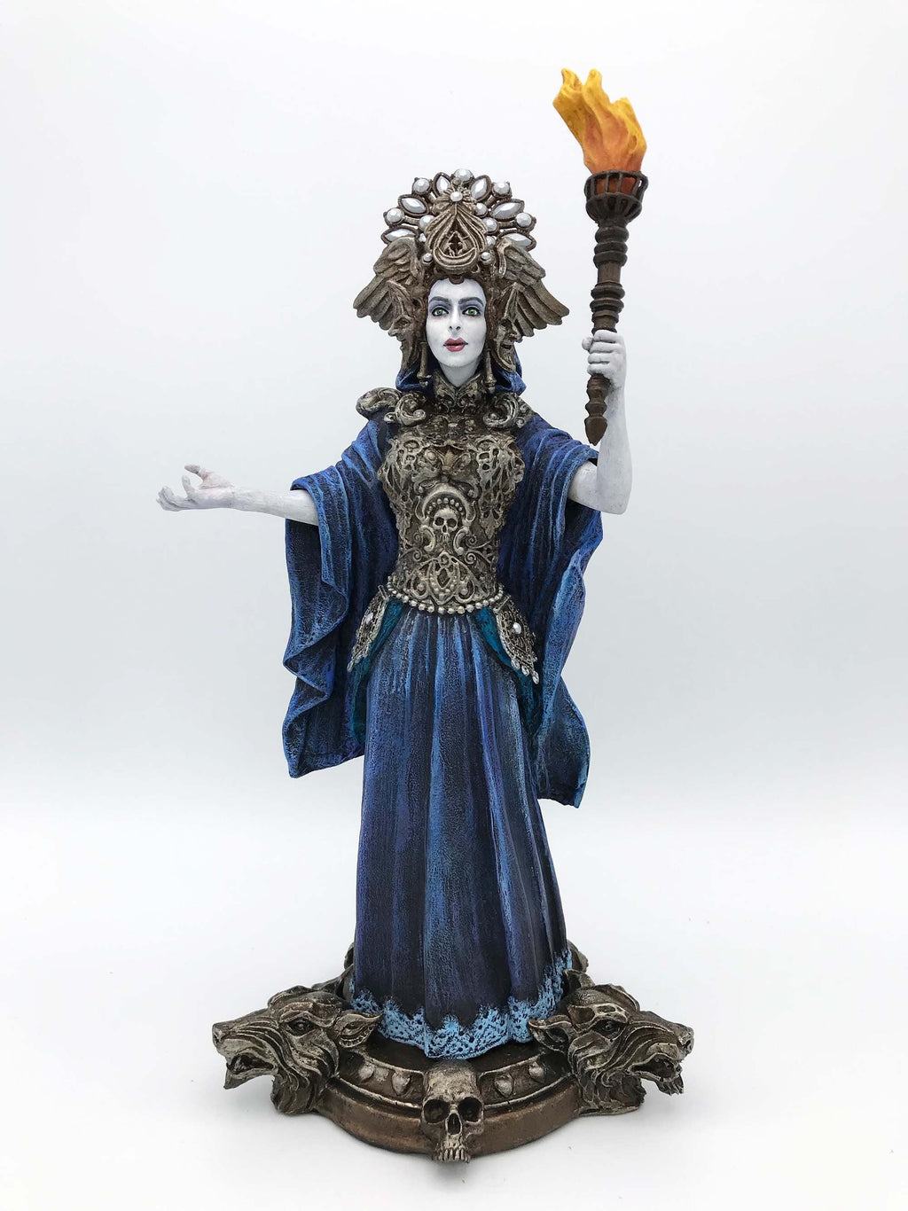 Hecate, Goddess of Witchcraft and Magic Statue, Full Color: Midnight