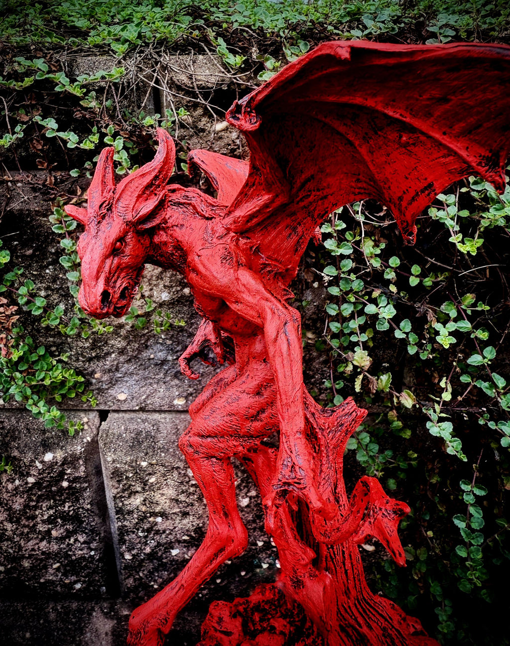 Jersey Devil Statue, Hand Painted Resin Sculpture | Cryptozoology Creature Figurine | Urban Legend Jersey Devil Monster, Gothic Art Decor