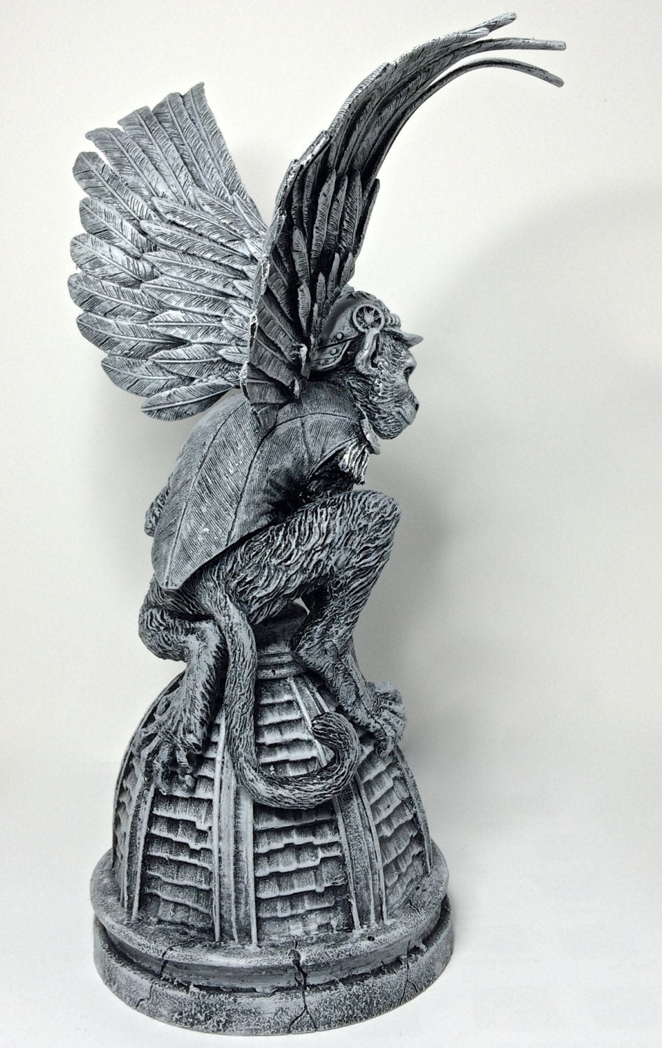 Flying Monkey Statue, Hand Painted Resin Sculpture | Mythical Creature Figurine | Wizard of Oz Winged Monkey Figurine. Fantasy Art Decor
