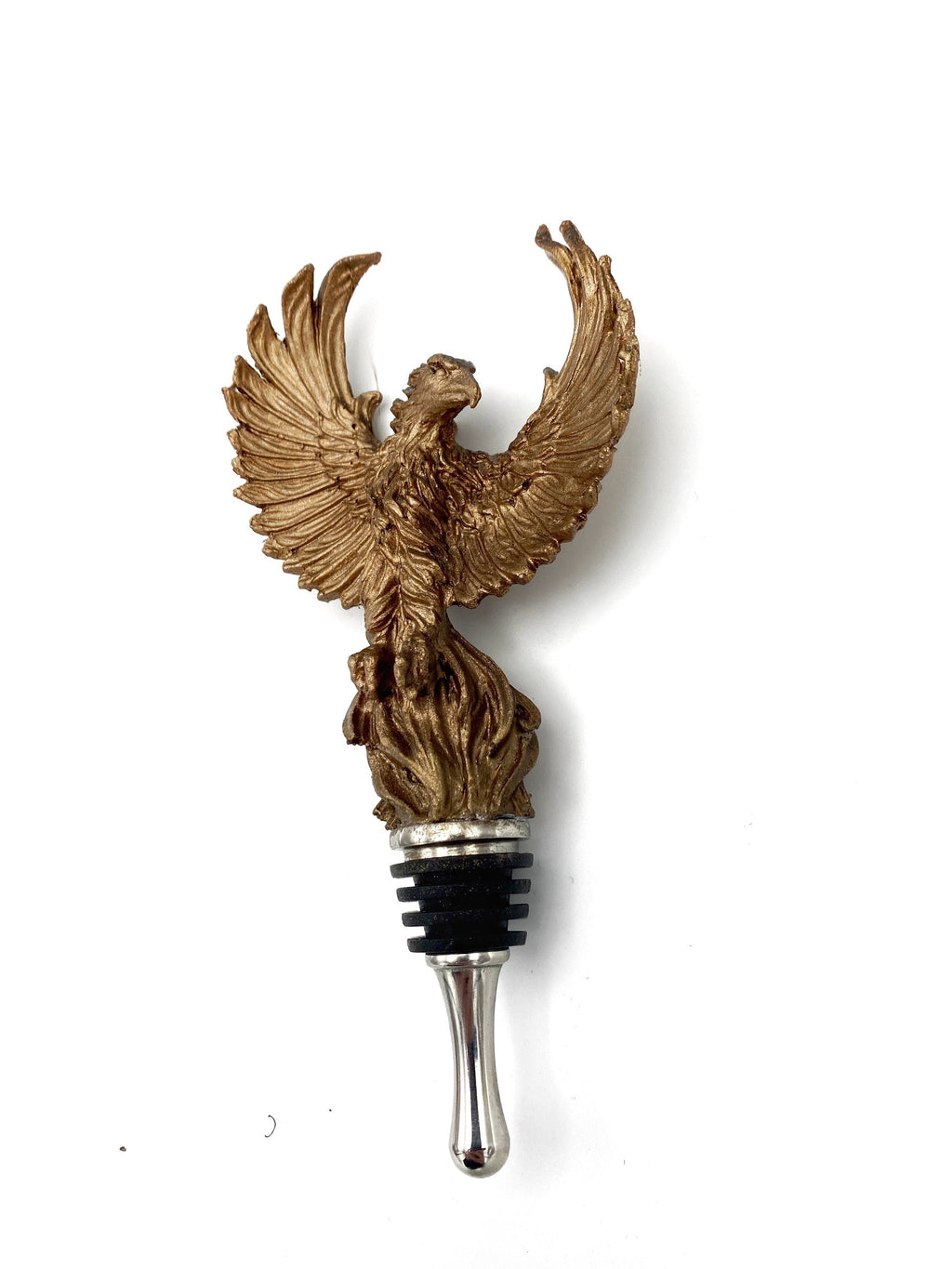 Phoenix Winestopper, Hand Sculpted Resin,  Mythic Fantasy Art Barware | Legendary Creature Bottle Stopper | Fantasy Wine and Barware Gift