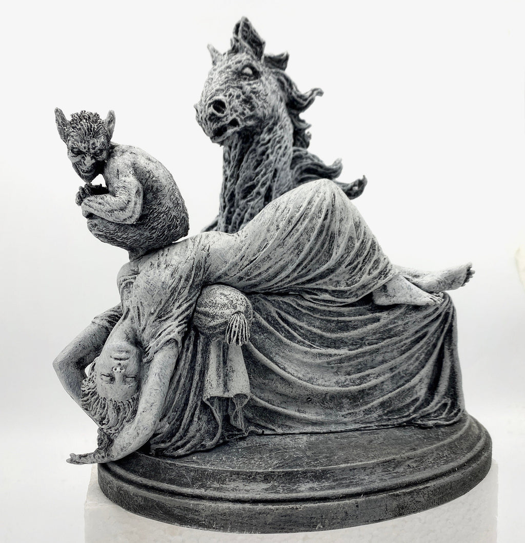 Statue of Henry Fuseli's "The Nightmare”,  Hand Painted Resin Sculpture | Victorian Gothic Figurine | Gothic Decor Dark Fantasy Gift