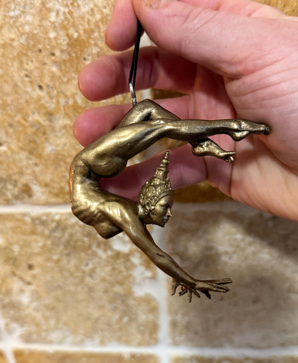 Grace in Balance, Contortionist Dancer Ornament, Hand Painted Resin | Exotic Yoga Acrobat Figurine | Thai Dancer Statue for Yoga Lovers