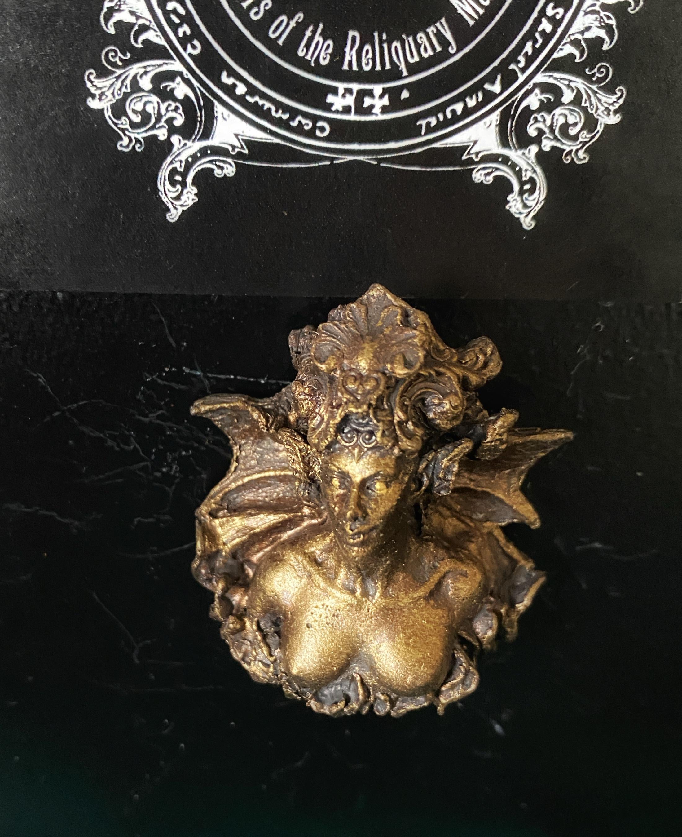 Lilith Magnet, Hand Painted Resin Sculpture | Mythic Fantasy Decor | Lilith Succubus Demon Magnet for Fantasy and Gothic Decor