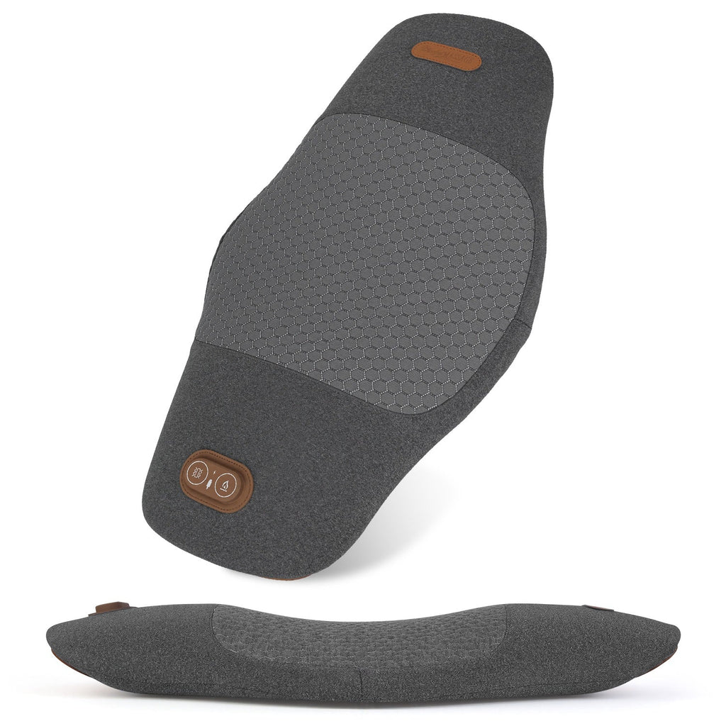 2 In 1 Electric Lumbar Massager Support Pillow Memory Foam Lower Back Massager with Heat Vibration Adapter for Pain Relief