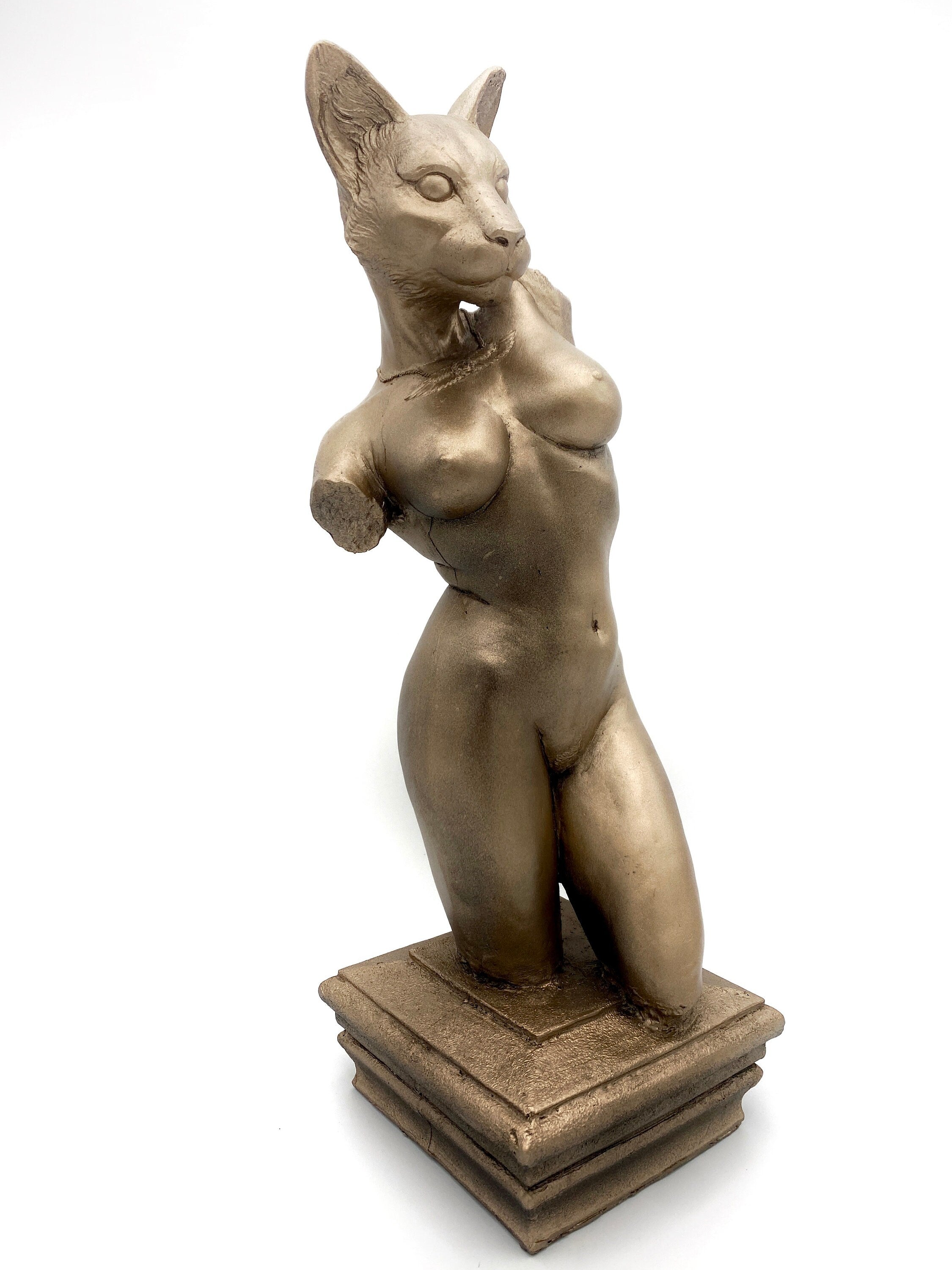Bast Statue | Mythological Deities Figurine | Myths and Legends Bastet Statue | Egyptian Altar Statue for Gothic and Witchy Home Decor