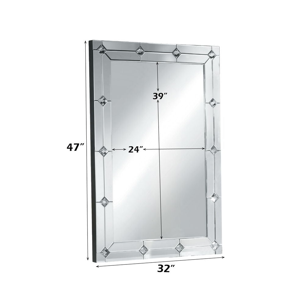 Hessa - Accent Mirror - Mirrored & Faux Rhinestones