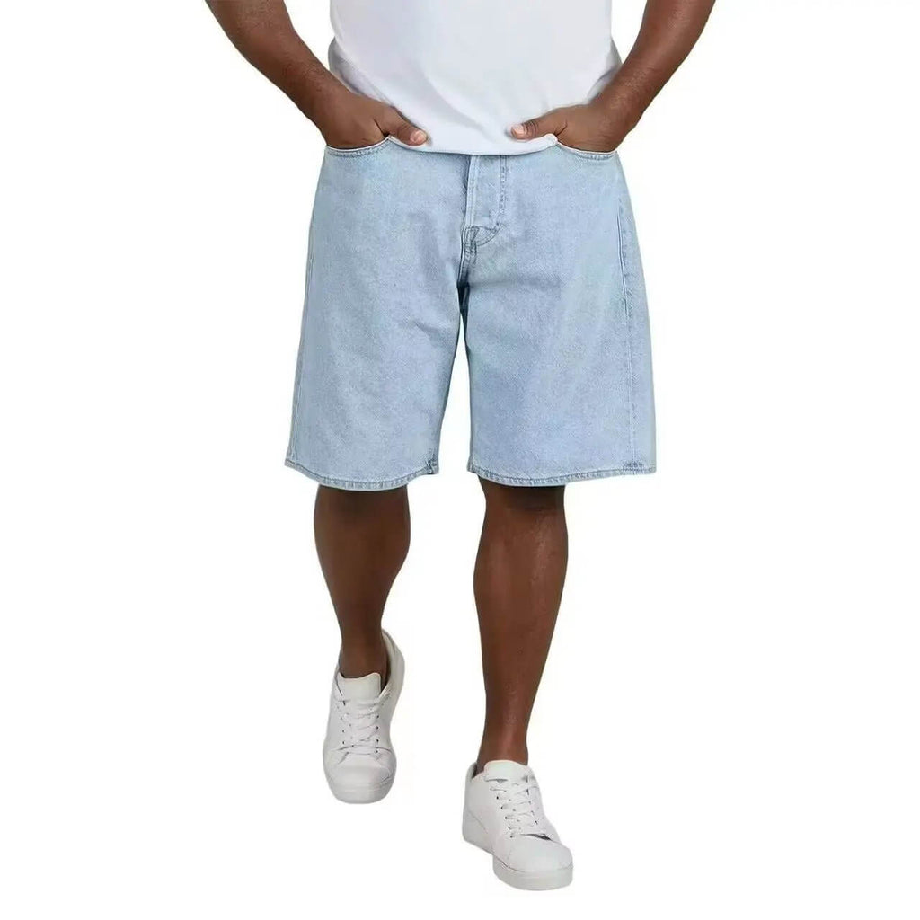 Loose Fit Denim Shorts – Relaxed Five-Quarter Length, Unisex