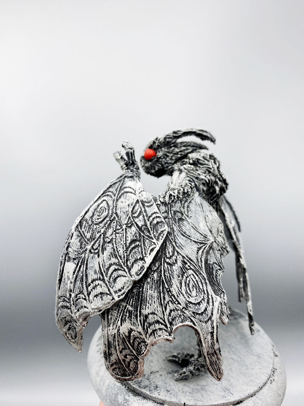Mothman Statue, Half Scale Resin Sculpture | Cryptozoology Creature Figurine | Urban Legend Moth Man Monster Figurine, Horror Art Decor