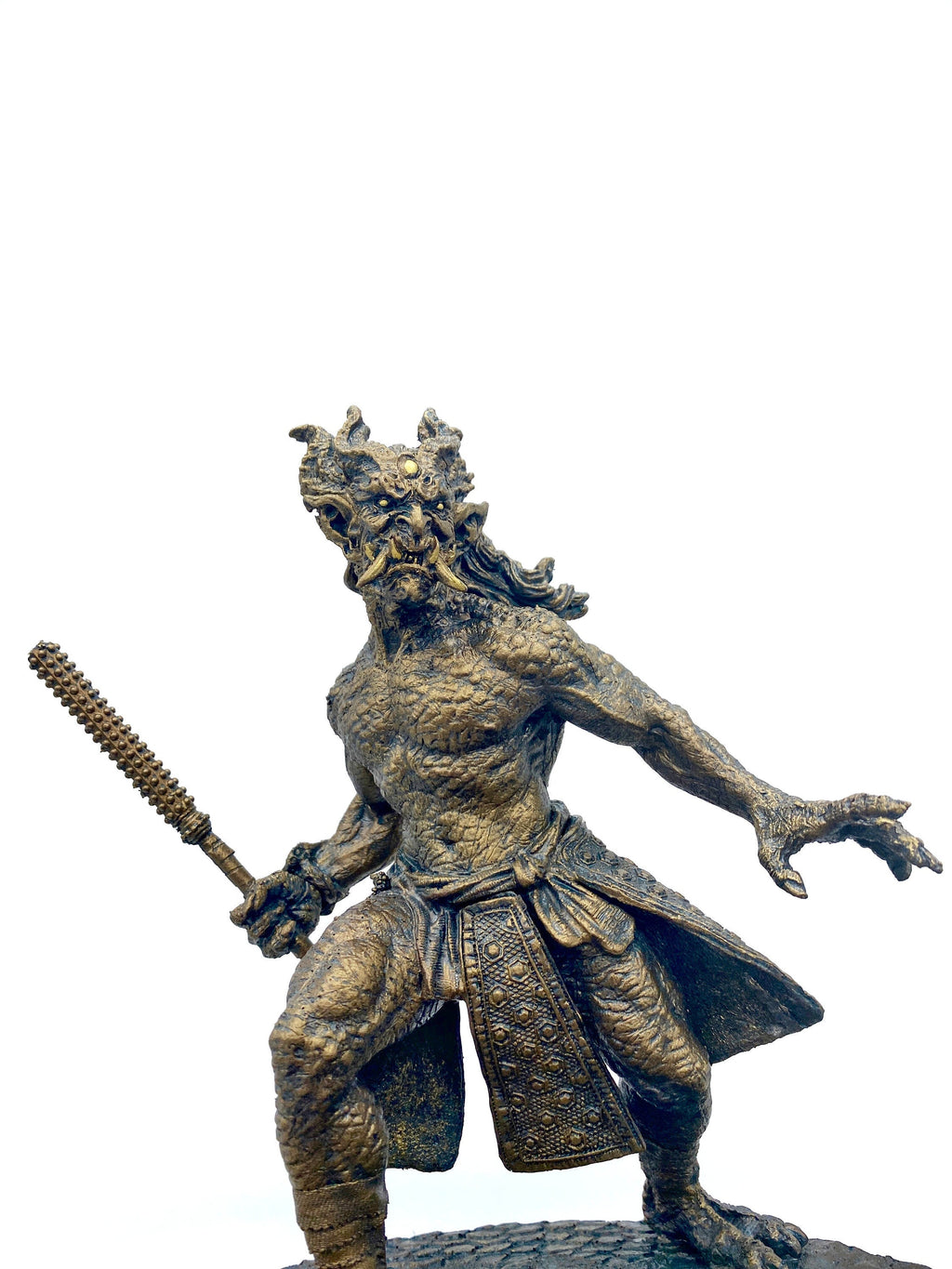 Oni Statue, Hand Painted Resin Sculpture | Mythical Creature Figurine | Unique Legendary Japanese Monster Figurine. Fantasy Art Gift