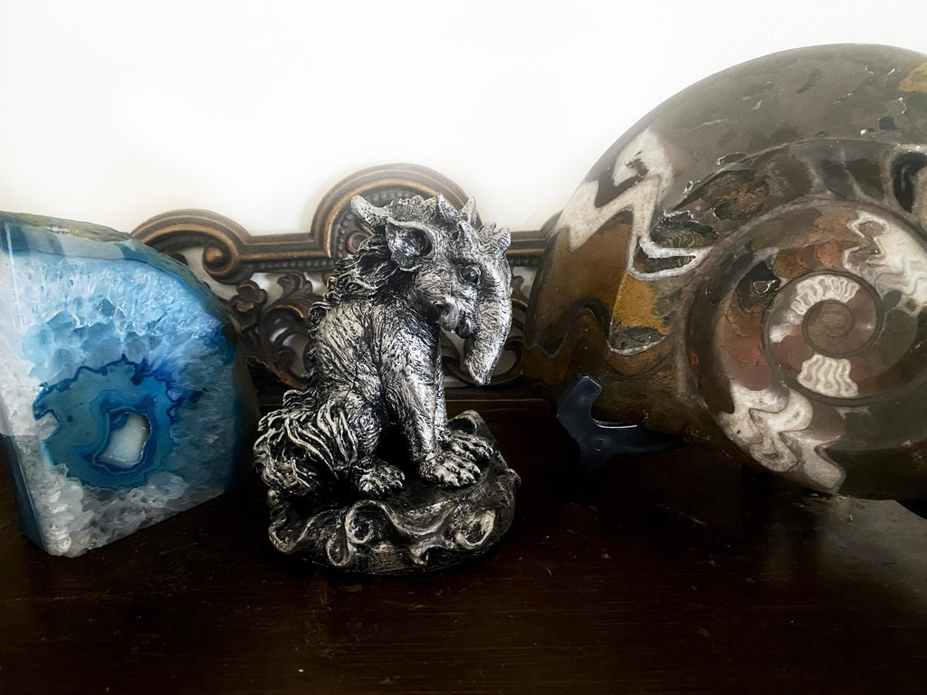 Baku, the Dream Guardian Statue, Hand Painted Resin Sculpture | Mythical Creature Figurine | Unique Japanese Baku Figurine. Fantasy Art Gift