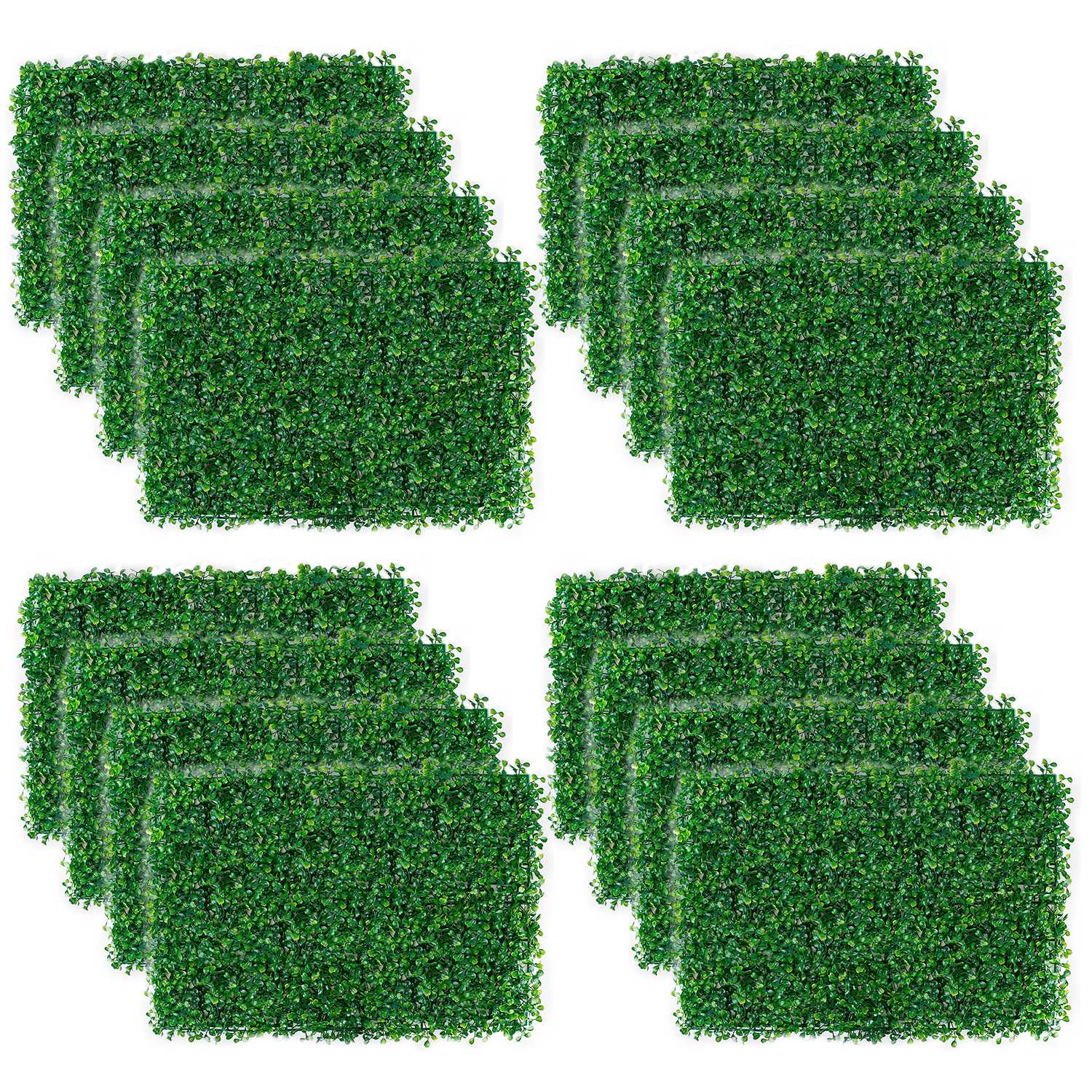 12PCS Boxwood Hedge Panels – Artificial Grass Wall & Privacy Screen