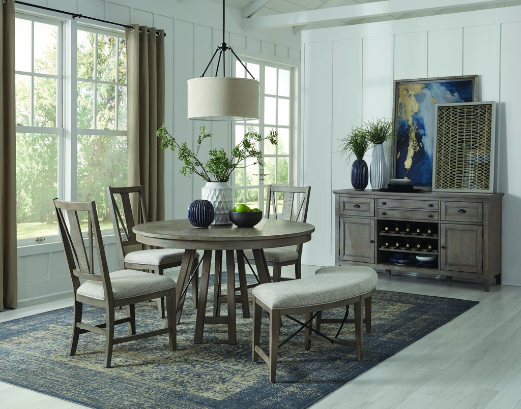 Paxton Place - Dining Side Chair With Upholstered Seat (Set of 2) - Dovetail Gray