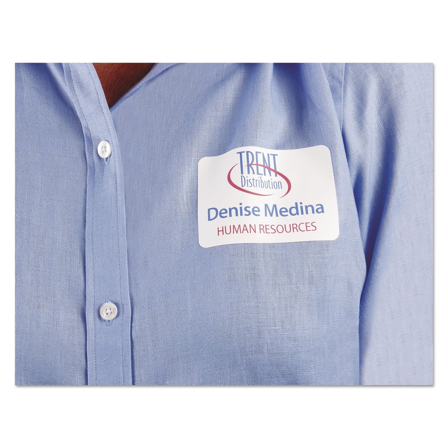 White Adhesive Name Badges - Avery 5395