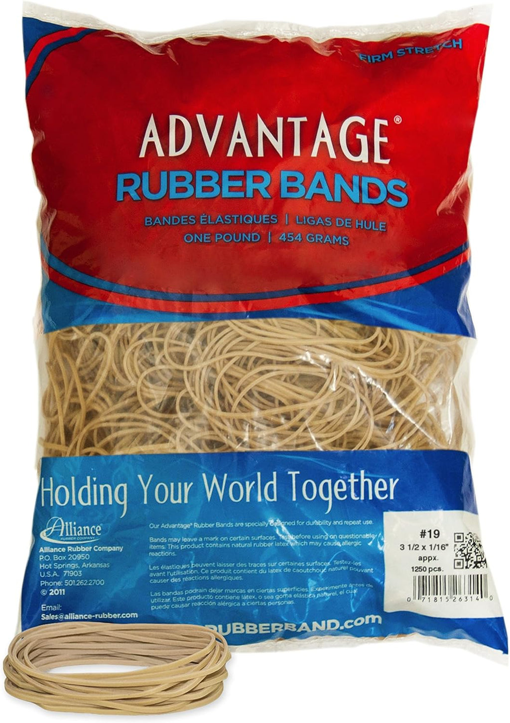 Alliance Rubber Advantage Rubber Bands Large Size #19