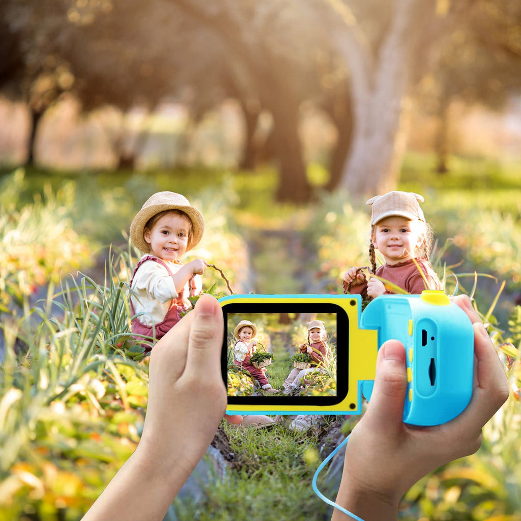 Kids Digital Camera Child Video Camera Children Camcorder Christmas Toy Birthday Gifts with 2.4in Screen 4X Digital Zoom 5 Games 32G MMC Card for 3-10