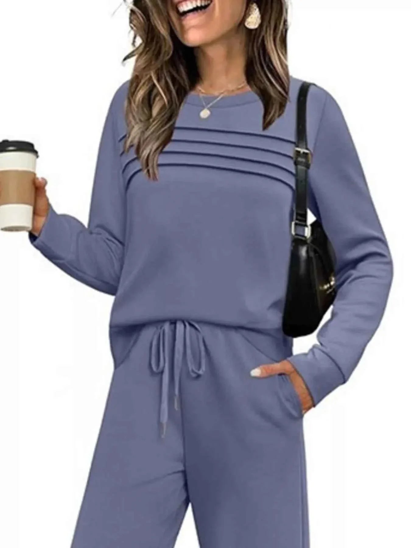 Plus Comfort Duo: Versatile Top & Pants Ensemble