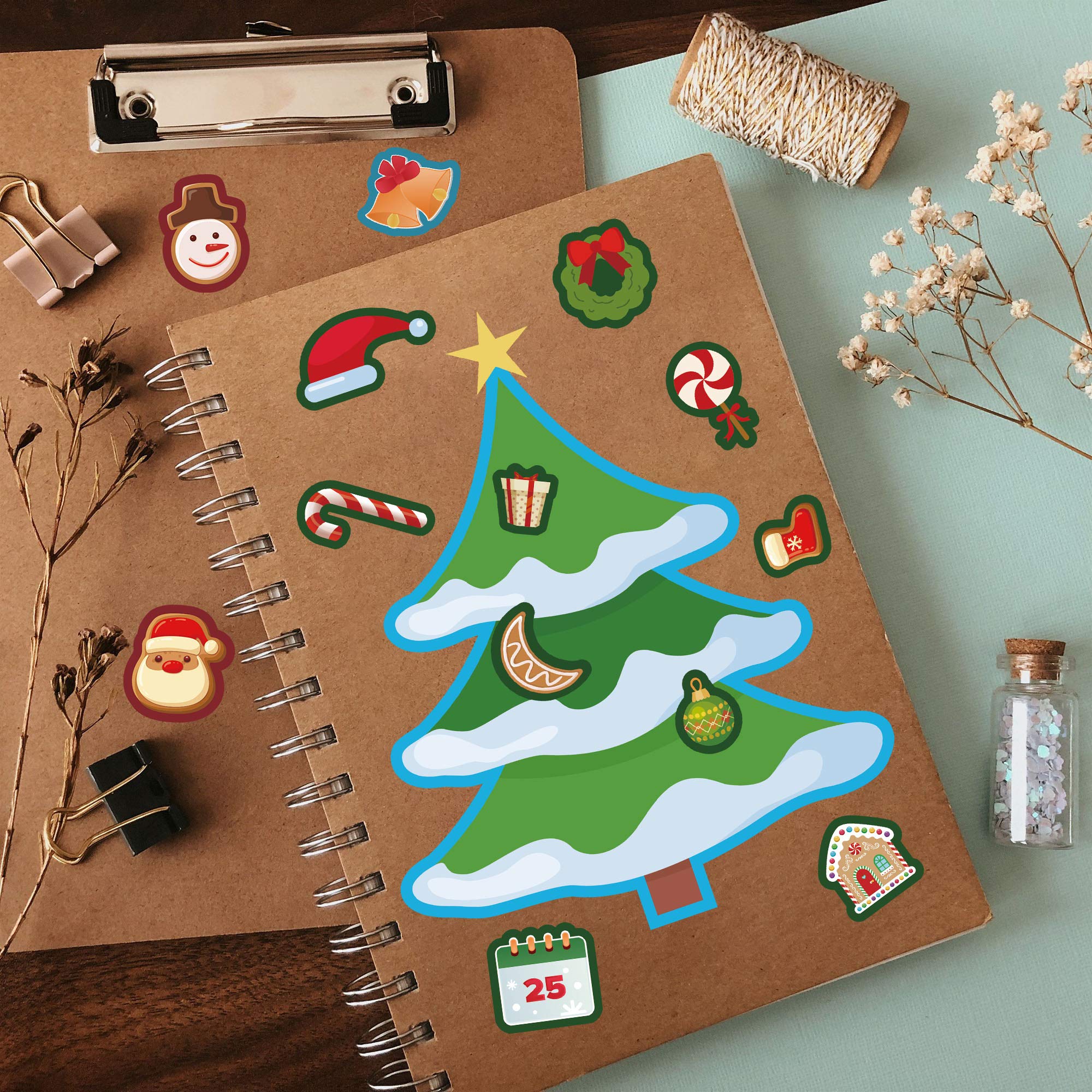 Christmas Stickers for Kids, 30 Sheets Make a Tree Stickers